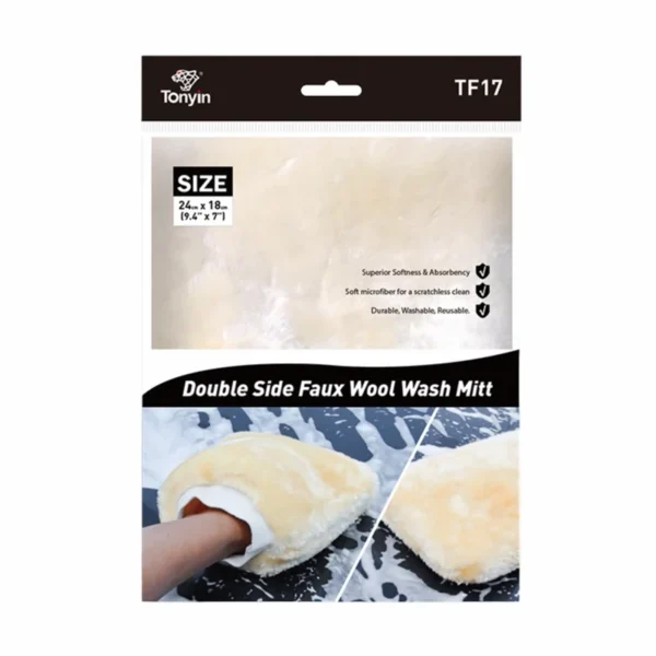 Tonyin Double Faux Wool Wash Mitt műgyapjú mosókesztyű